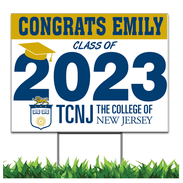 2023 TCNJ Graduation Lawn Sign