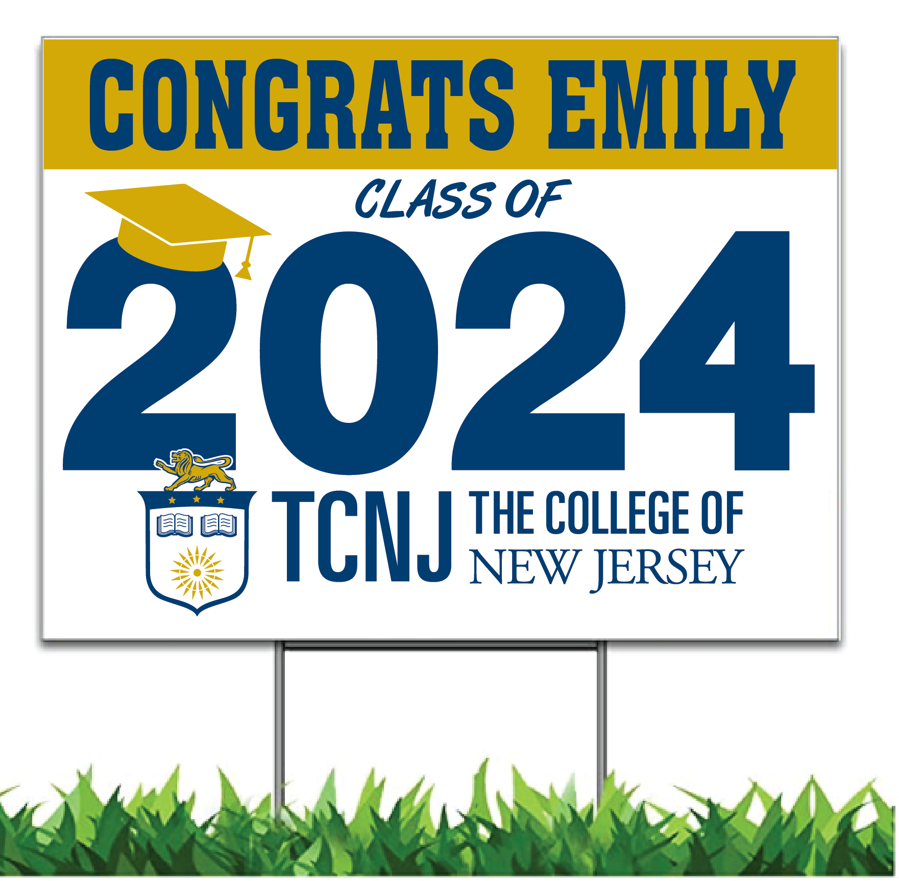 TCNJ Class of 2024 Graduation Lawn Sign